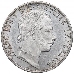 Austria-Hungary, Franz Joseph I, 1 florin 1860