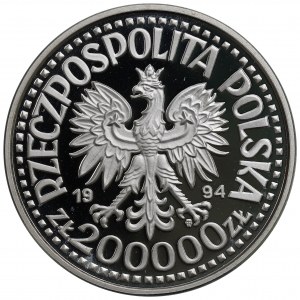 III RP, 20,000 zlotys 1994 Union of Invalids - Sample Nickel