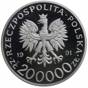 III RP, 200,000 zl 1991 TORWID - Sample Nickel
