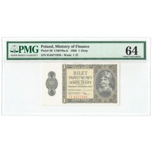 II RP, 1 gold 1938 IG - PMG 64