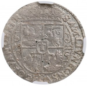 Zygmunt III Waza, ort 1622, Bydgoszcz, PRVS.M+, odmienna szarfa - NGC MS61