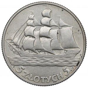 II Republic of Poland, 5 zloty 1936 Ship