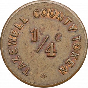 USA, Tazewell County Illinois, 1/4 cent