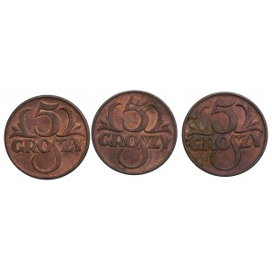 II RP, Zestaw 5 groszy 1938
