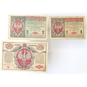 GG, Polska, Zestaw 1-10 mkp 1916