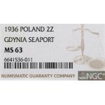 II Republic of Poland, 2 zlote 1936, Ship - NGC MS63