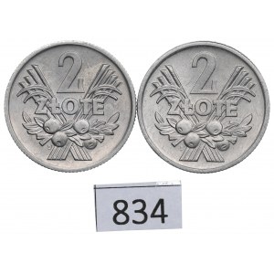 PRL, Zestaw 2 złote 1974 Jagody