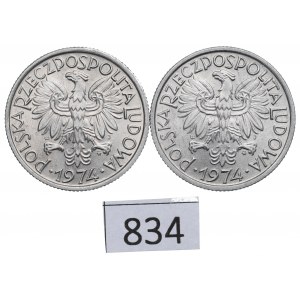 PRL, Zestaw 2 złote 1974 Jagody