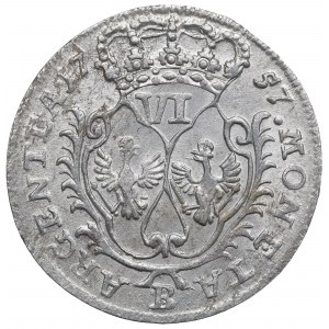 Deutschland, Preußen, Sixpence 1757 B
