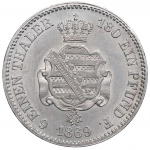 Germany, Kingdom of Saxony, 1/6 thaler 1869