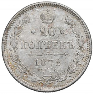 Russia, Alexander II, 20 kopecks 1872 HI