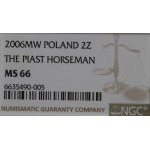 III RP, 2 złote 2006 Jeździec Piastowski - NGC MS66