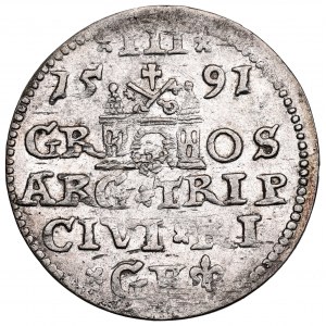 Sigismund III, 3 groschen 1591, Riga