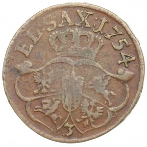 August III Saxon, Penny 1754 - number 3