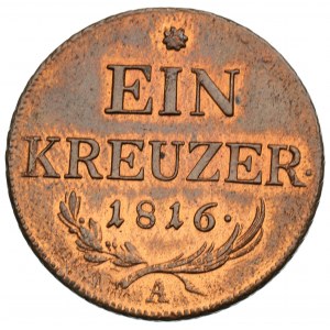 Austria, Franz I, 1 kreuzer 1816 Vienna