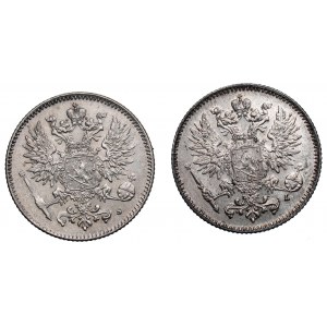 Russian occupation of Finland, Lot of 50 pennia 1911-16