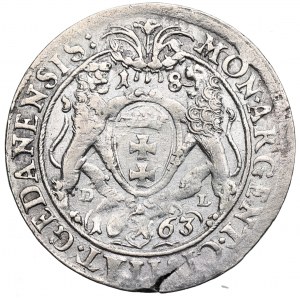 John II Casimir, 18 groschen 1663, Danzig