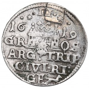 Sigismund III, 3 groschen 1619, Riga