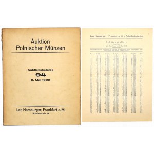 Leo Hamburger Auktion Polnischer Münzen, Frankfurt a.M; Auktionskatalog 94- Sammlung Chomiński-Very rare Polish coins