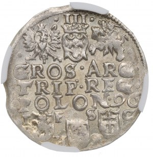 Žigmund III Vasa, Trojak 1596, Bydgoszcz - NGC MS63