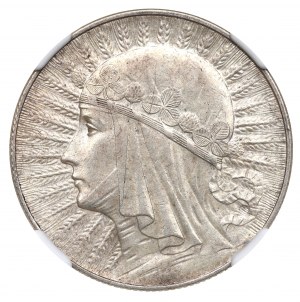 II RP, 5 złotych 1932 ZZM Głowa Kobiety - NGC MS61