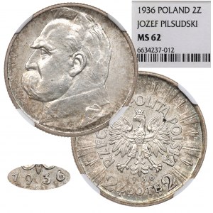 II RP, 2 złote 1936 Piłsudski - NGC MS62