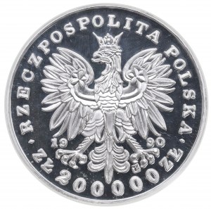 III RP, 200.000 złotych 1990, Fryderyk Chopin - DUŻY TRYPTYK NGC PF69 Ultra Cameo