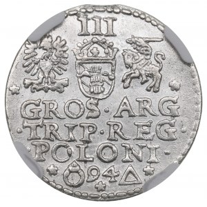 Zikmund III Vasa, Trojak 1594, Malbork - NGC UNC Podrobnosti