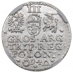 Zikmund III Vasa, Trojak 1594, Malbork - NGC UNC Podrobnosti