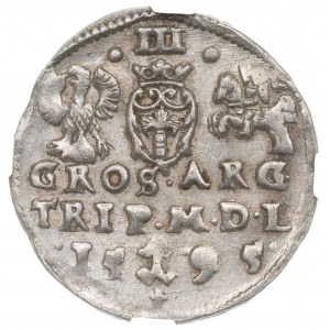 Sigismondo III Vasa, Trojak 1595, Vilnius - NGC MS61