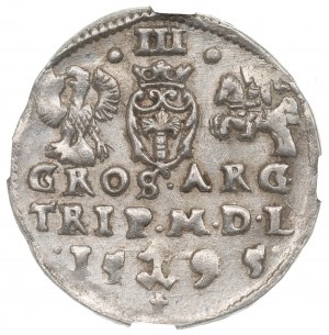 Sigismond III Vasa, Trojak 1595, Vilnius - NGC MS61