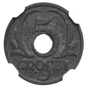 GG, 5 groszy 1939 - NGC MS62