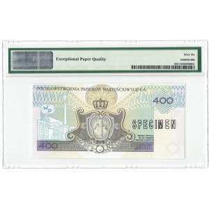 PWPW 400 PLN 1996 - SPECIMEN PMG 66 EPQ