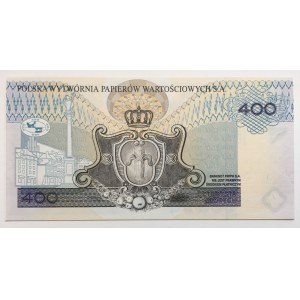 PWPW 400 zloty 1996 - MODÈLE sur l'avers