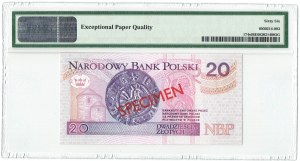 20 złotych 1994 WZÓR - AA 0000000 - Nr. 1548 PMG 66 EPQ