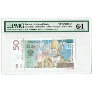 50 zlatých 2006 - Ján Pavol II - MODEL - PMG 64 - s autogramom Heidricha