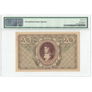 II RP, 20 polských marek 1919 IB - PMG 65 EPQ