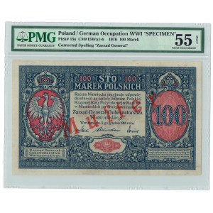 GG, 100 mkp 1916 generał - PMG 55 NET - WZÓR