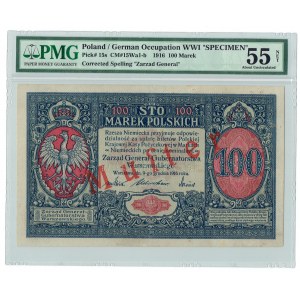 GG, 100 mkp 1916 général - PMG 55 NET - MODÈLE