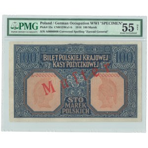 GG, 100 mkp 1916 generał - PMG 55 NET - WZÓR