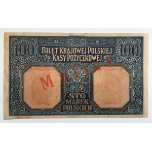 GG, 100 mkp 1916 A Jeneral - oboustranný tisk - RARE