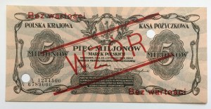 II RP, 5 mln marek polskich 1923 A - WZÓR