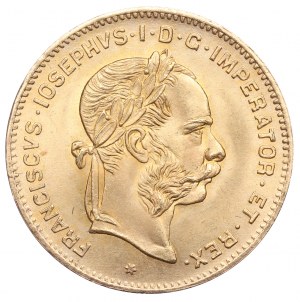 Rakousko, 10 franků (4 florény) 1892