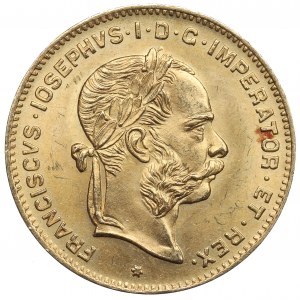 Austria, 10 franków (4 Floreny) 1892