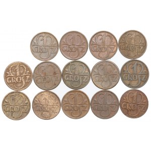 Second Republic, Set of 1 penny 1923-39