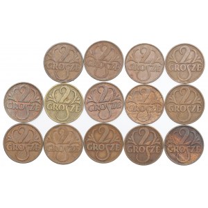 II RP, Ensemble de 2 pennies 1923-39