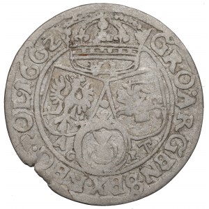 Jan II Kazimierz, Szóstak 1662, Lwów - ILUSTROWANY herb bez nawiasu