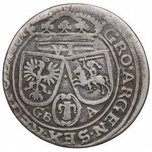 Jean II Casimir, Sixième de 1661, Lvov - ILLUSTRATED bouclier épais