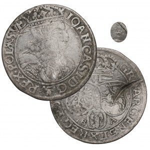 Jean II Casimir, Sixième de 1661, Lvov - RARE trifolié