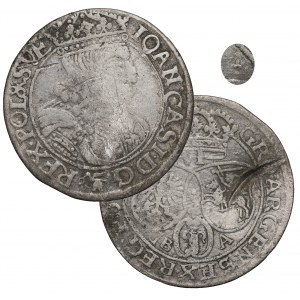 Johannes II. Kasimir, Sechster von 1661, Lemberg - RARE dreiblättrig